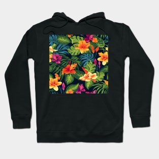 Tropical Flowers Pattern 18 Hoodie